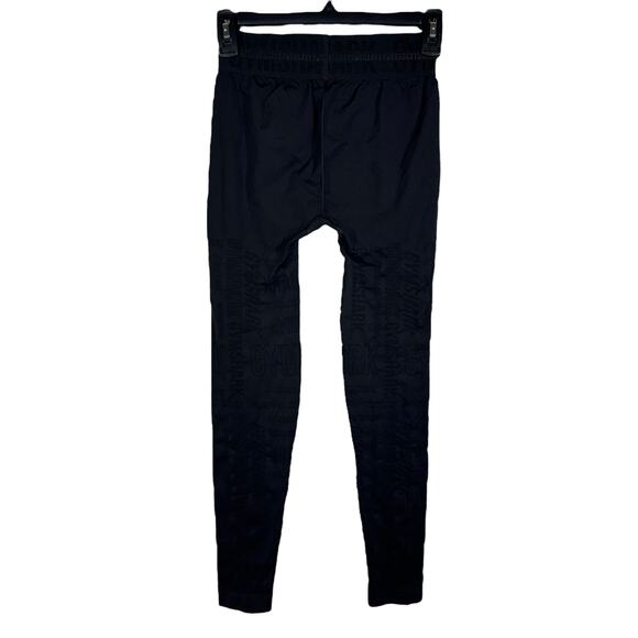 Gymshark Small Vision Jacquard Leggings Mid-Rise Wicking Seamless Stretch Black - Picture 4 of 8